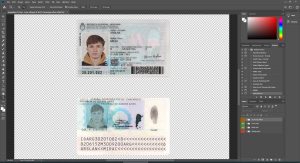 Argentina id card V1 psd template