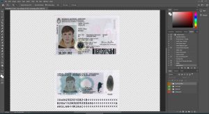 Argentina id card V2 psd template