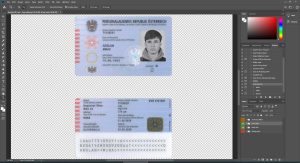 Austria id card psd template fully editable high quality