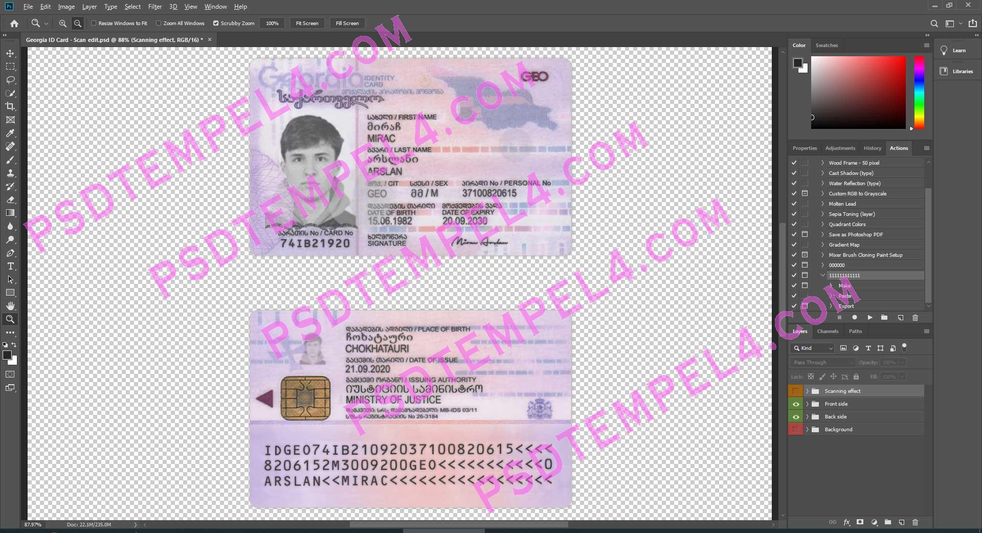 Georgia id card - version 2