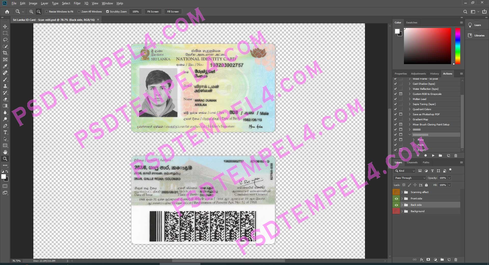 Sri Lanka ID Card V1
