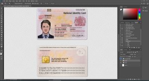 UK United Kingdom id card