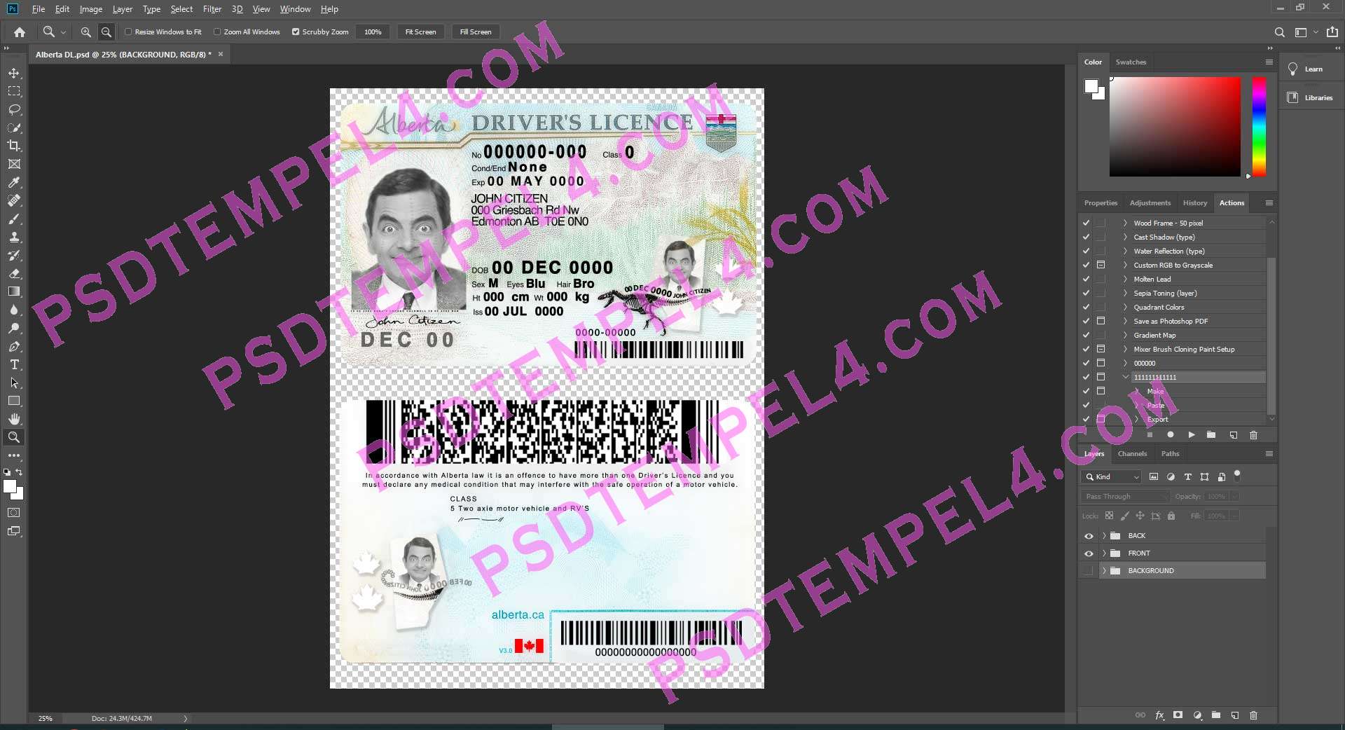 Canada Alberta Driver License