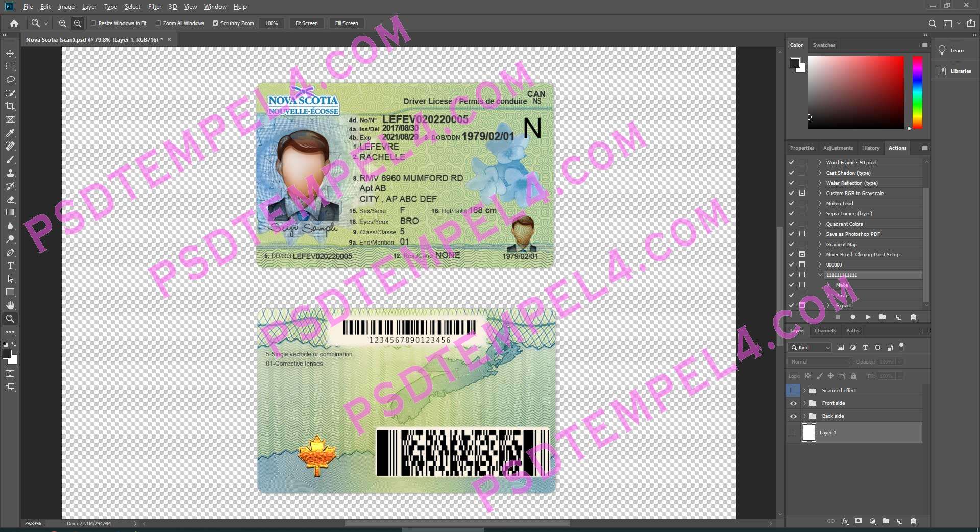 Canada Nova Scotia Driver License