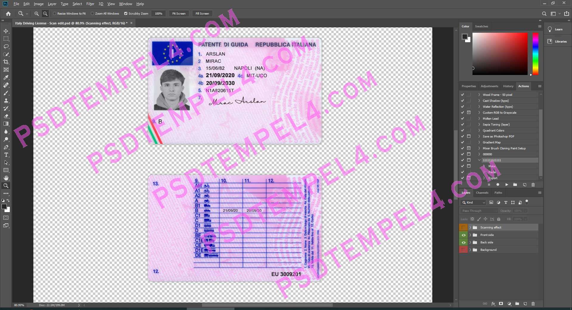 Italy Driver License