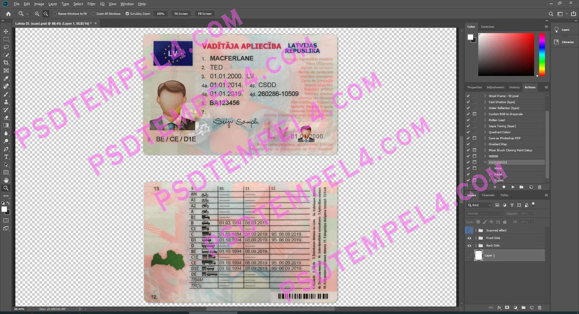 Latvia Driver License