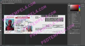 USA Illinois Driver License 2 version