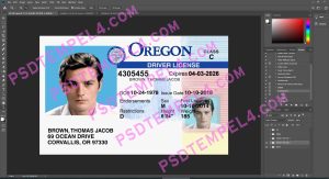 USA Oregon Driver License 2 version