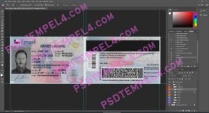 USA Texas Driver License 2 version