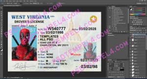 USA West Virginia Driver License 2 version