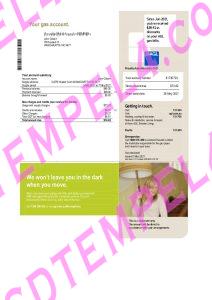 Australia AGL GAS utility bill