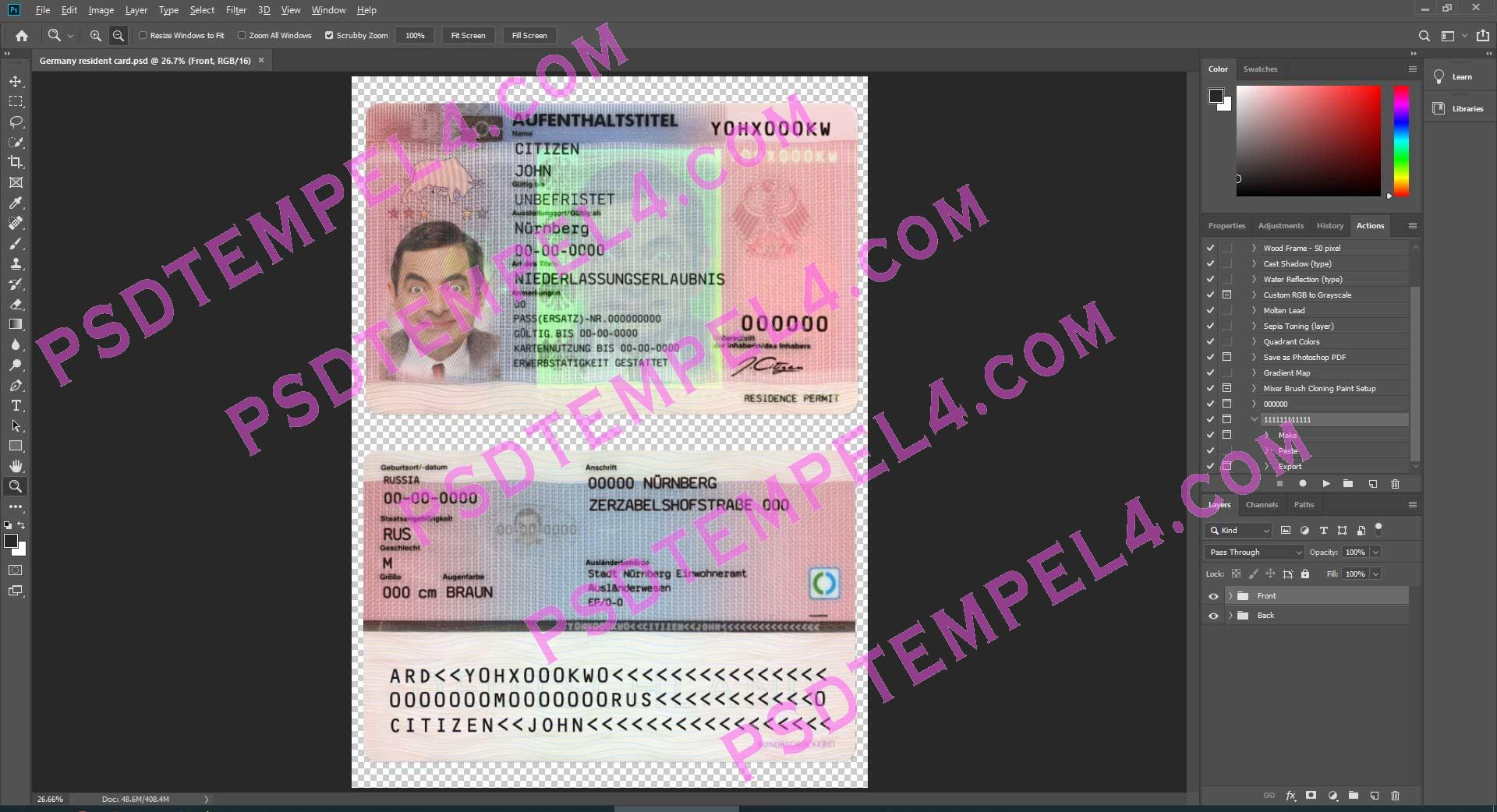 Germany Residence Permit Resident Permit Sample Screenshot