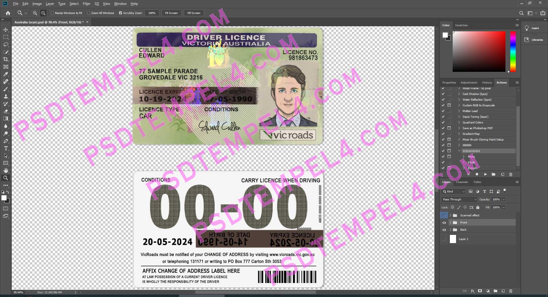 Australia Victoria Driver License V1