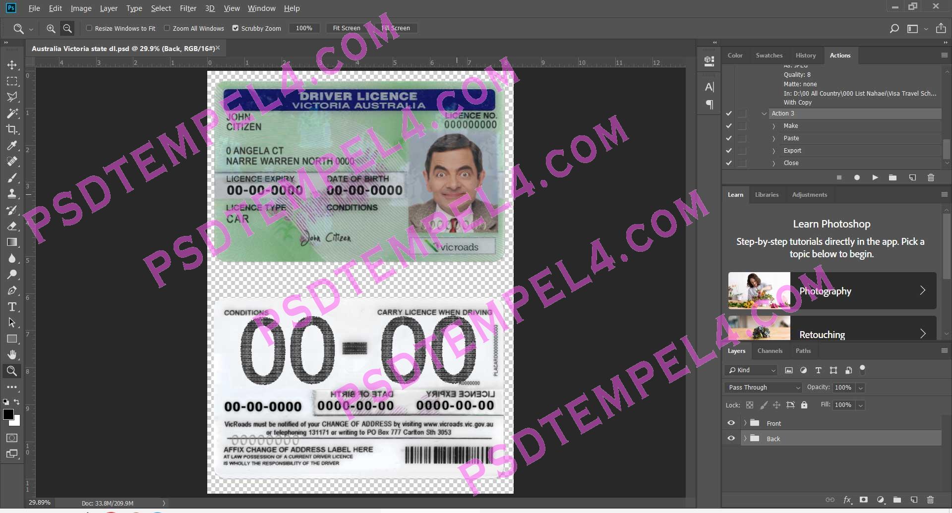 Australia Victoria Driver License V2