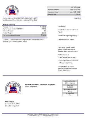 Bangladesh Electricity Generation Company of Bangladesh electricity