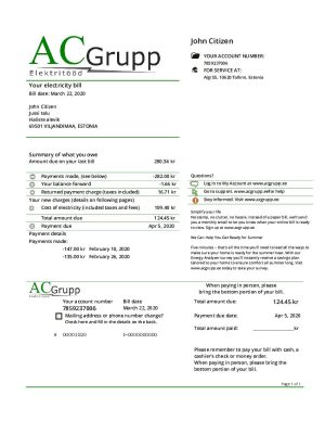 Estonia AC Grupp OU electricity utility billEst