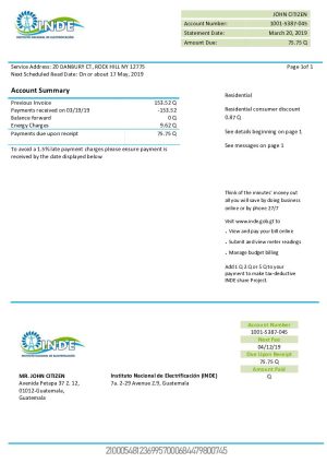 Guatemala INDE Instituto Nacional de Electrificacion electricity utili