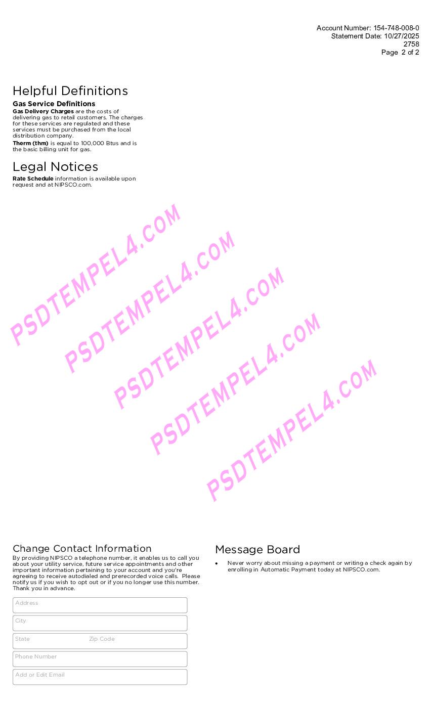 USA Indiana Nipsco utility bill 02