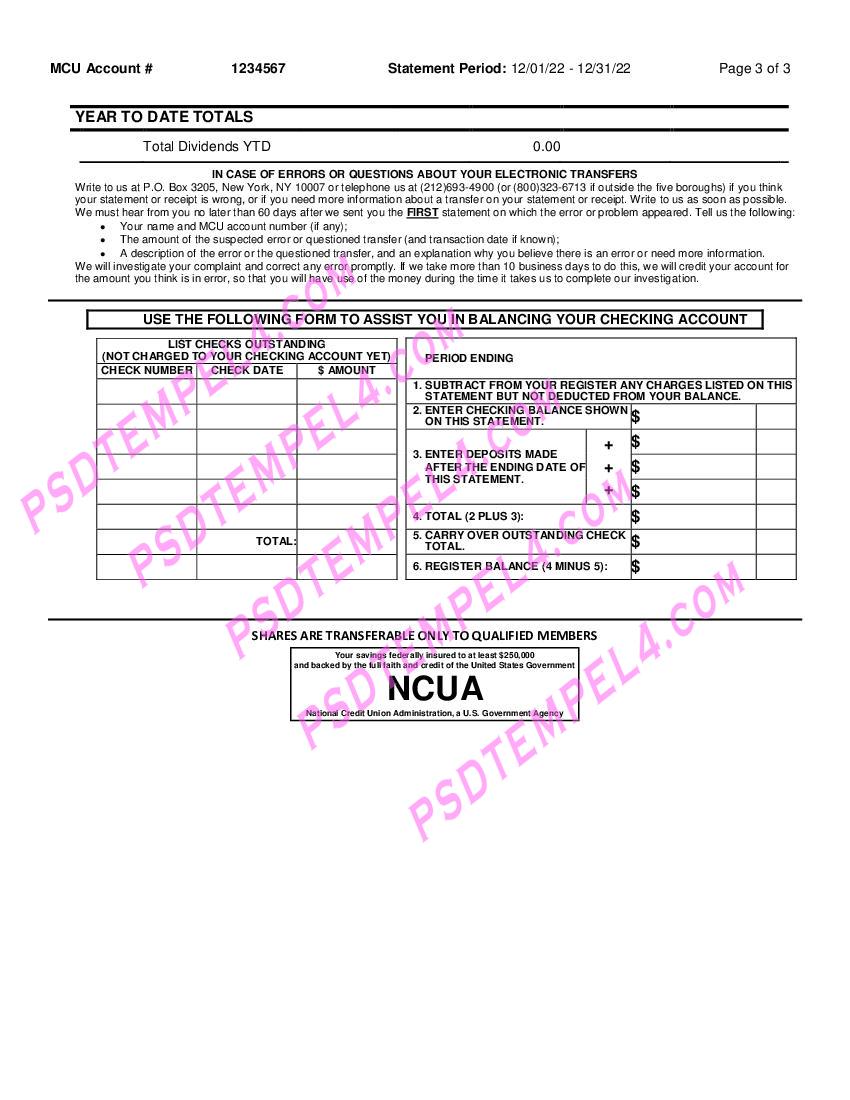 USA New York MCU utility bill 3pages