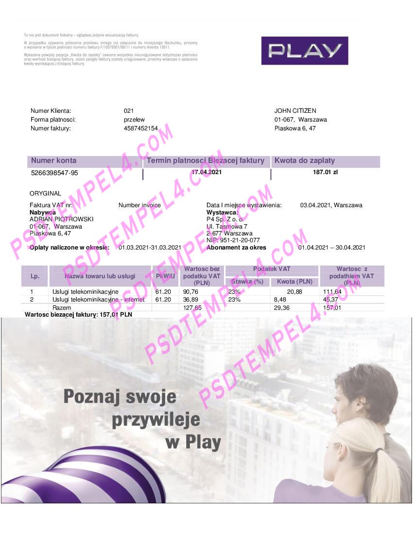 Poland Play V2 utility bill