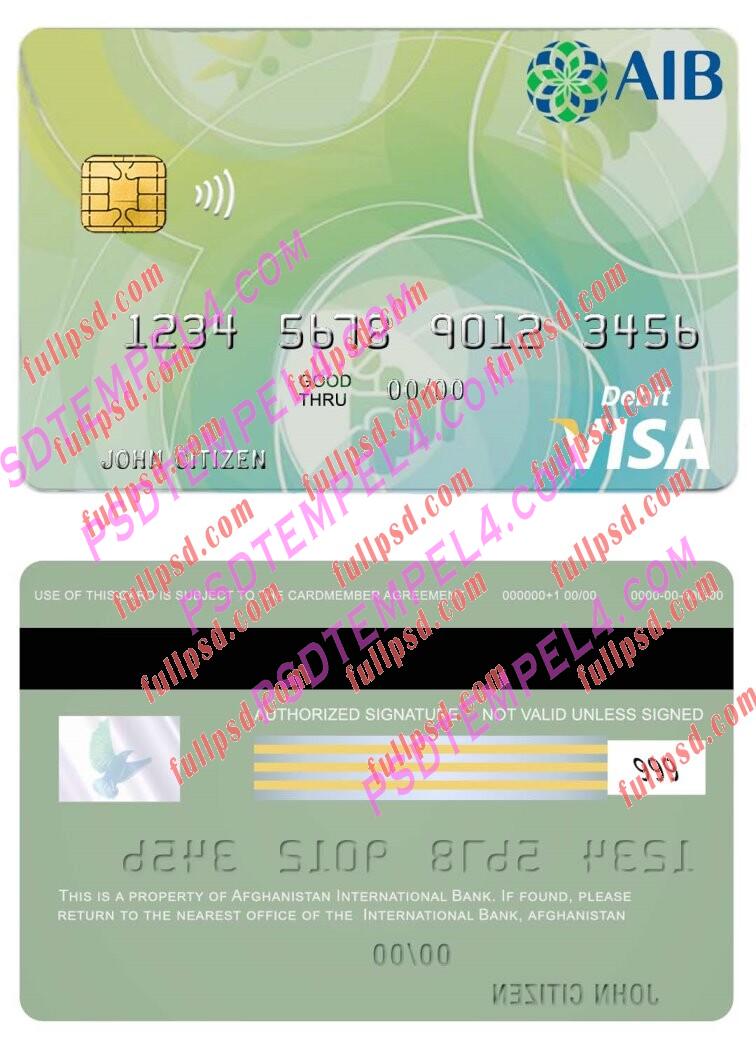 Afghanistan International Bank debit visa PSD