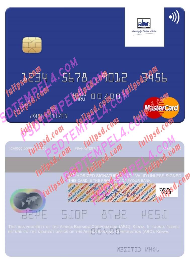 Kenya Africa Banking Corporation ABC Mastercard PSD