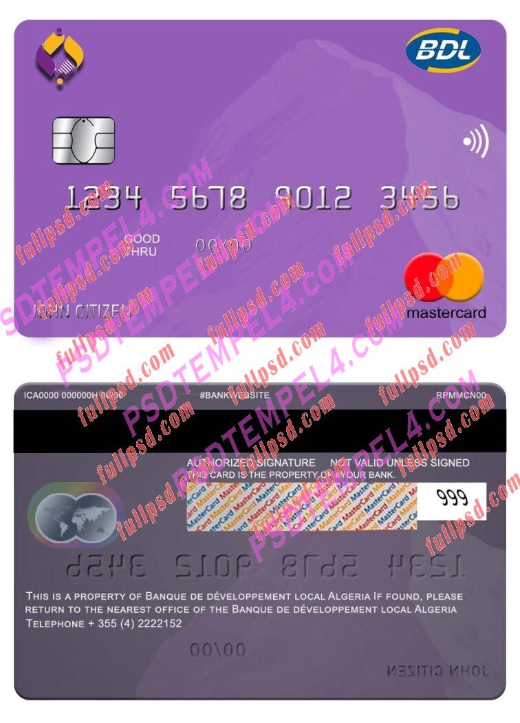 Algeria Banque de developpement Mastercard PSD