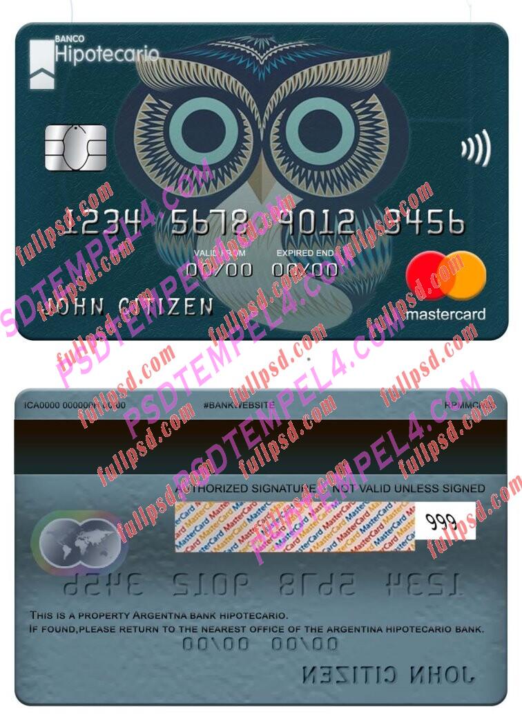 Argentina Hipotecario bank Mastercard PSD