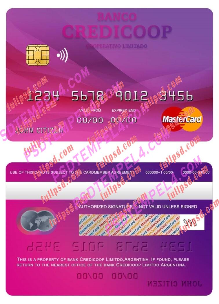 Argentina bank Credicoop Mastercard PSD