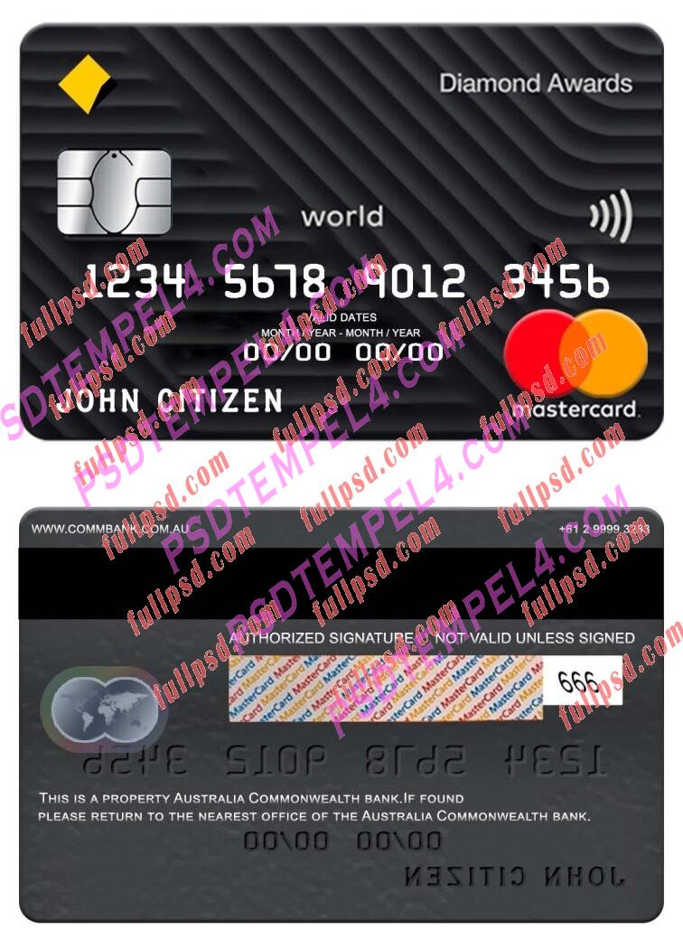 Australia Commonwealth bank Mastercard V2