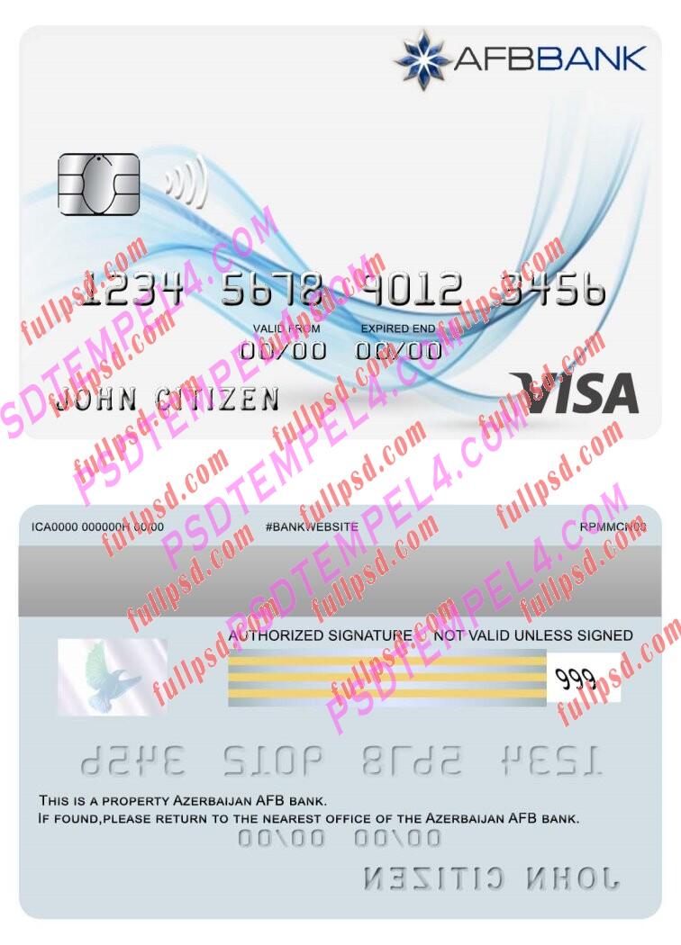 Azerbejan AFB bank visa card PSD
