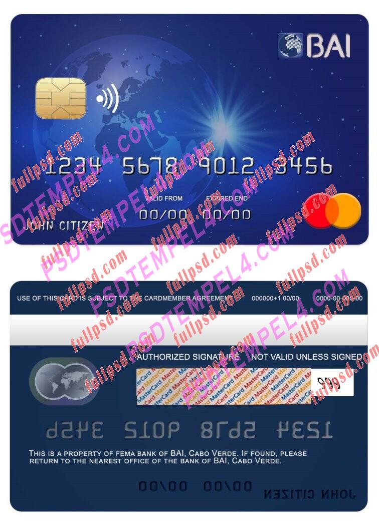 Cabo Verde BAI bank Mastercard PSD