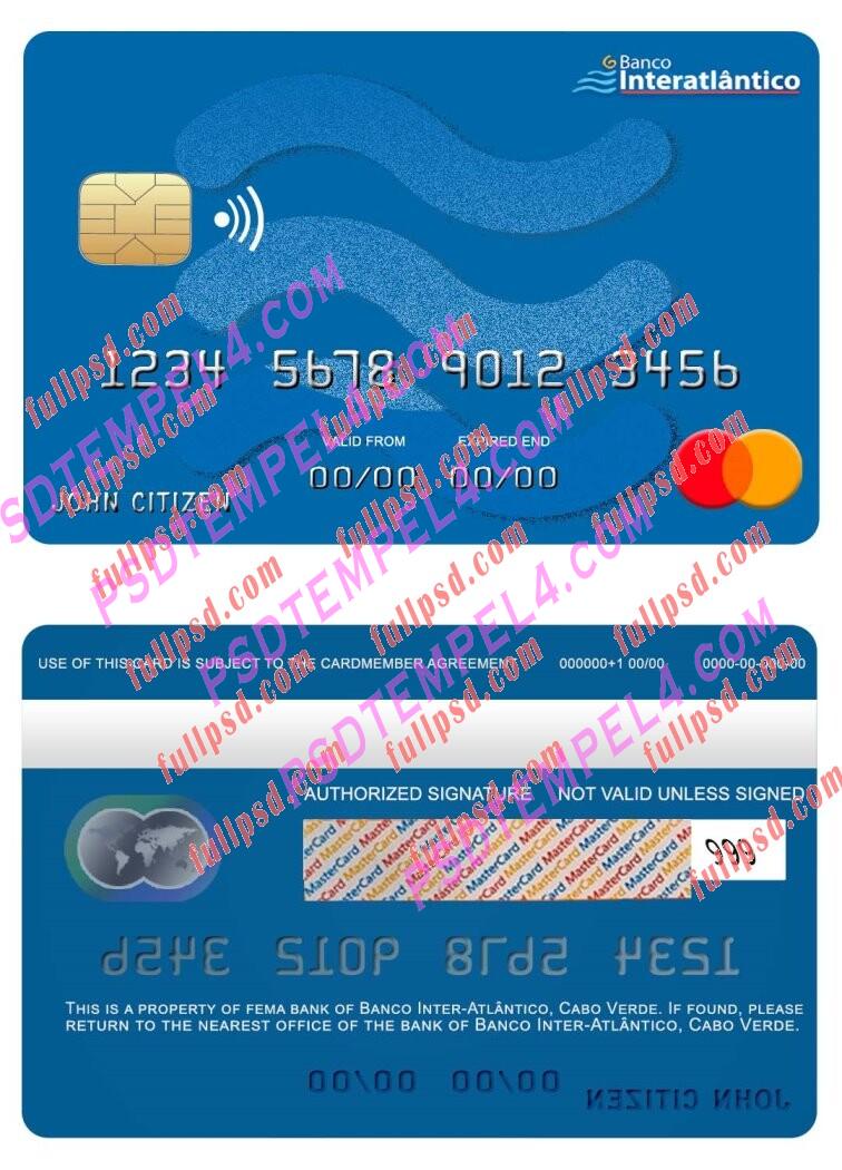 Cabo Verde Banco Inter Atlantico bank Mastercard PSD