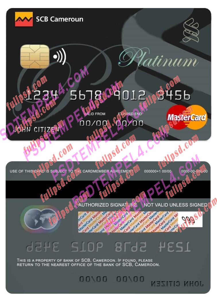 Cameroon SCB bank Mastercard PSD