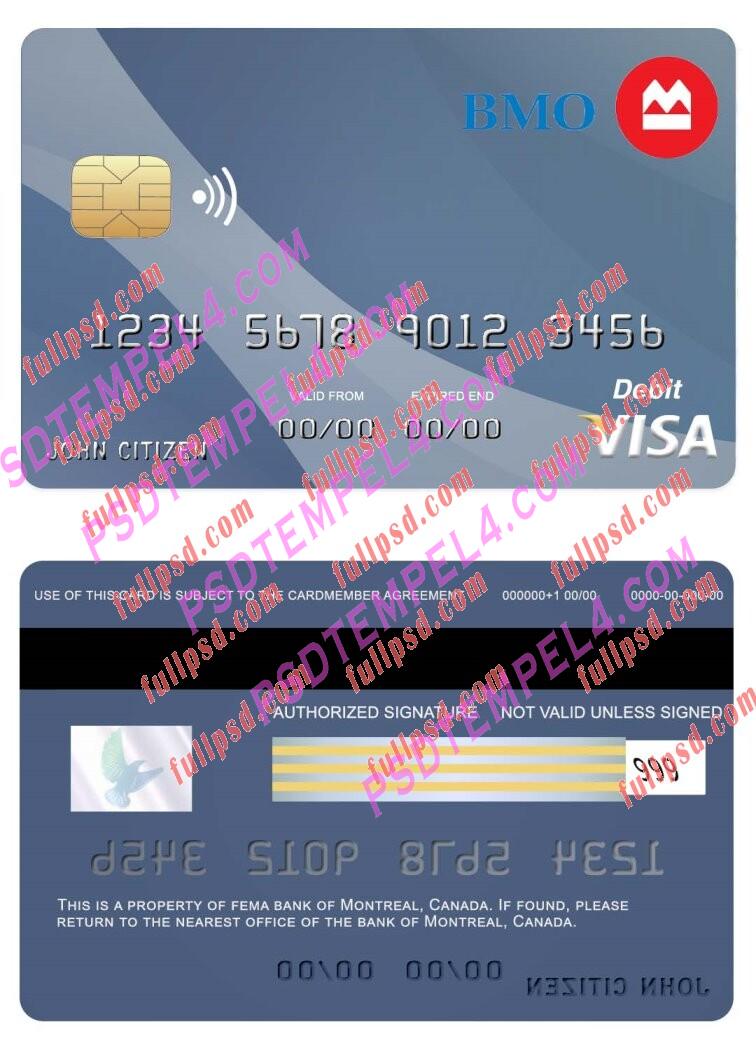 Canada Montreal bank visa card PSD