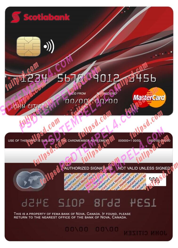 Canada Nova bank Mastercard PSD