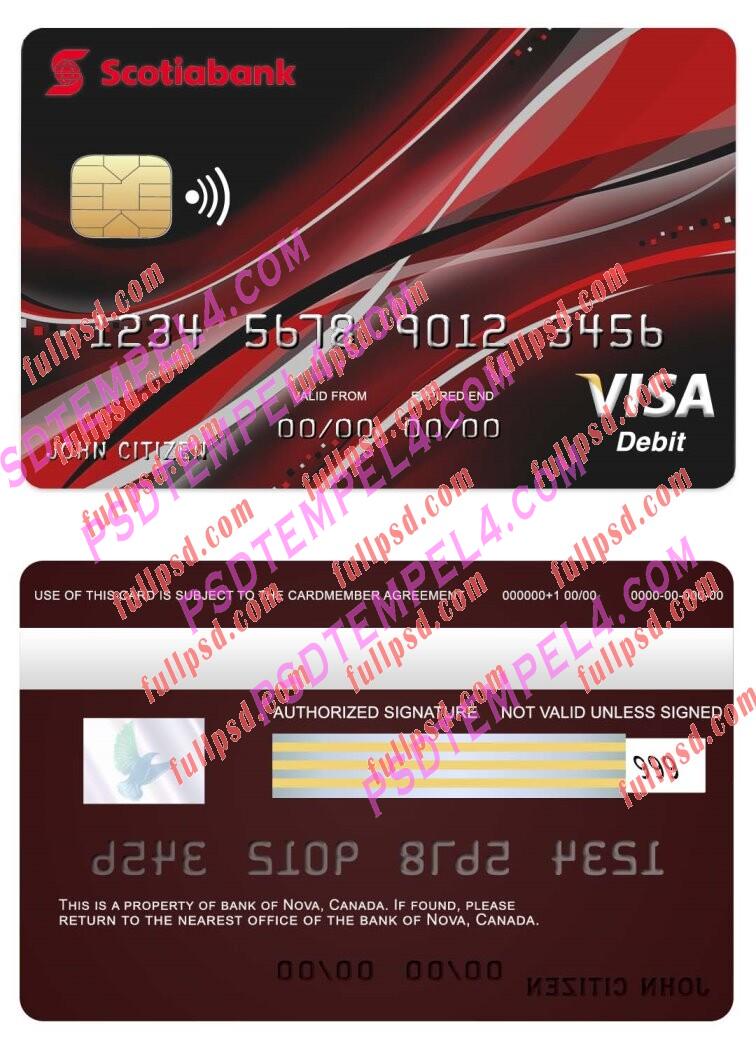 Canada Nova bank visa card PSD