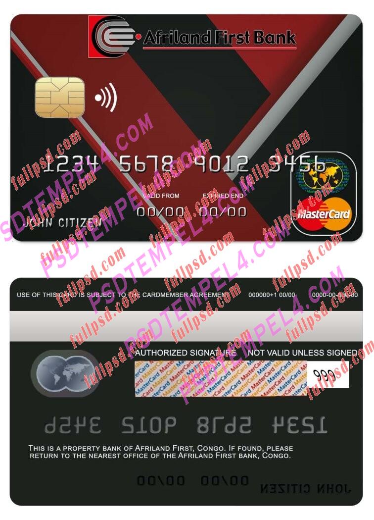 Congo Afriland First bank Mastercard PSD