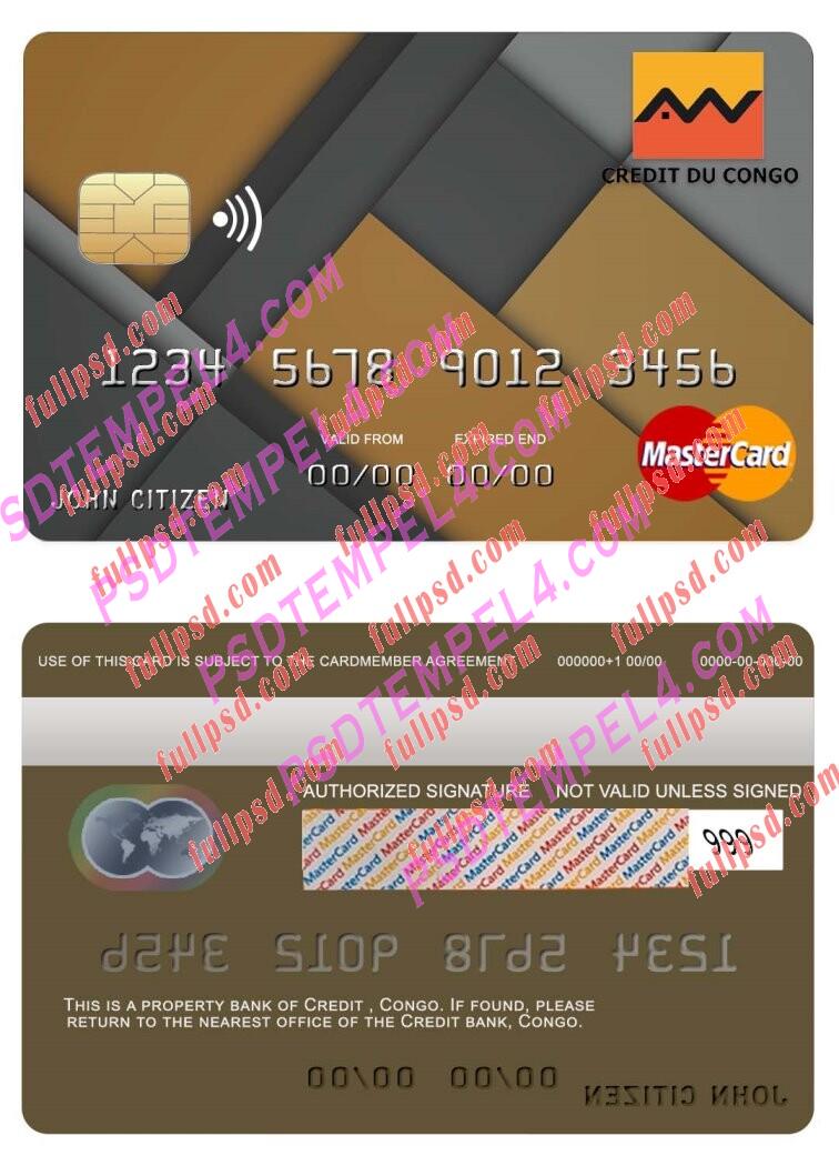 Congo Credit bank Mastercard PSD