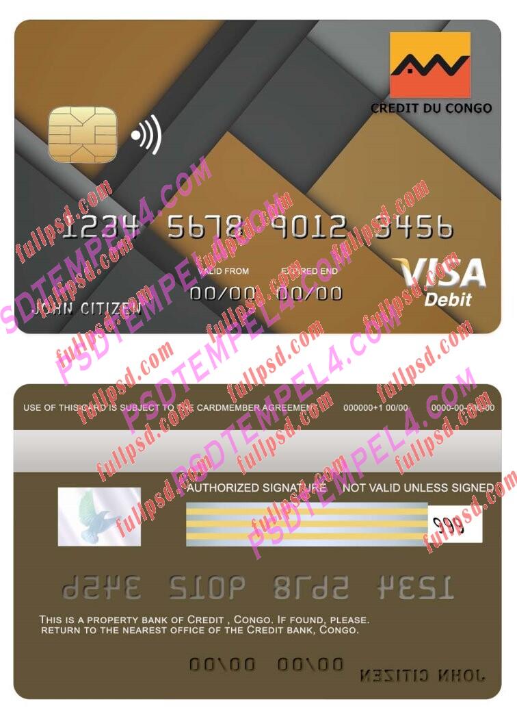 Congo Credit bank visa card PSD