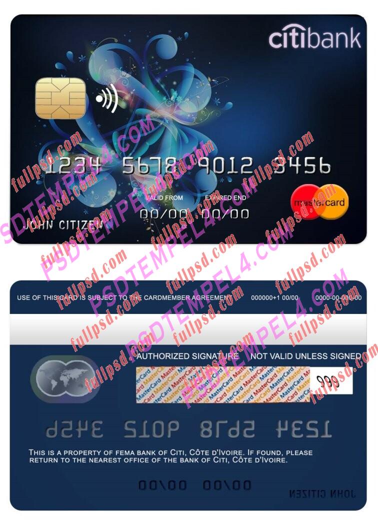 Cote dIvoire Citi bank Mastercard PSD