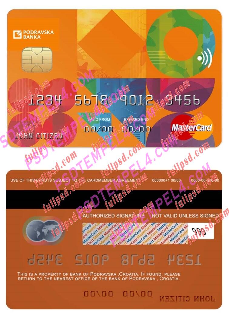 Croatia Podravska bank Mastercard PSD
