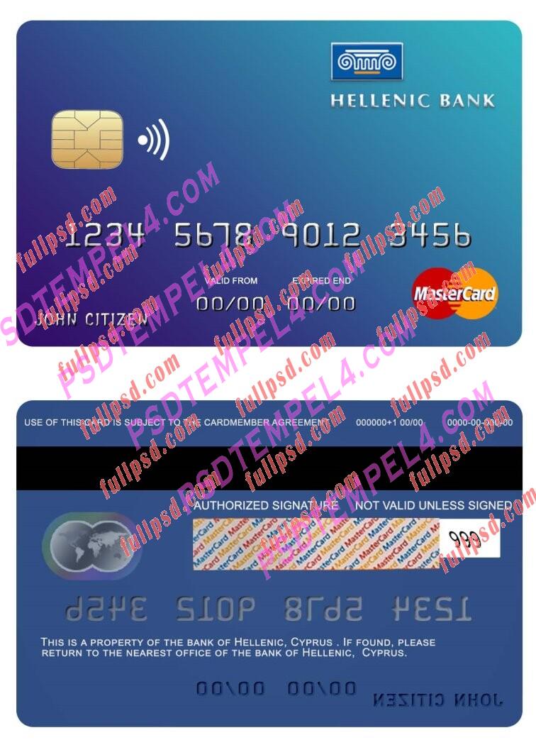 Cyprus Hellenic bank Mastercard PSD