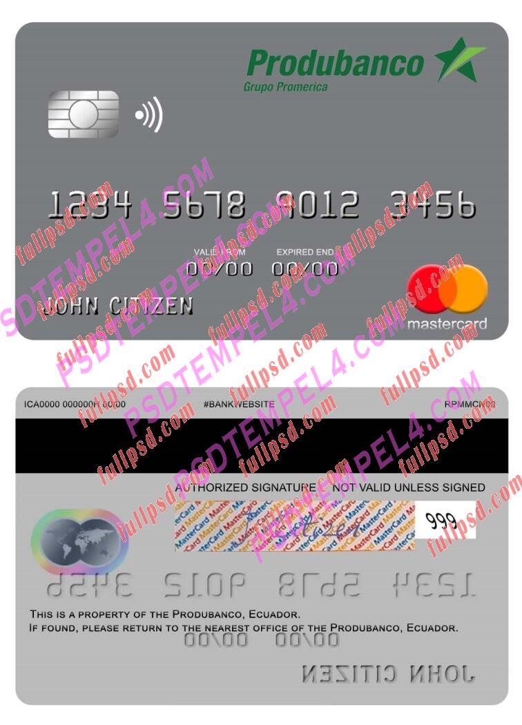 Ecuador Produbanco Mastercard PSD