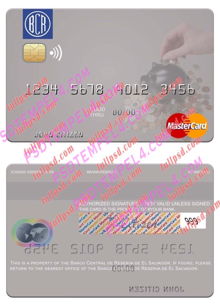 El Salvador Banco Central de Reserva de El Salvador Mastercard PSD