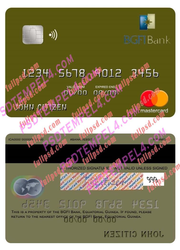 Equatorial Guinea BGFI Bank Mastercard PSD