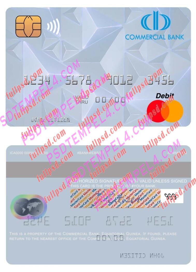 Equatorial Guinea Commercial Bank Guinee Equatoriale Mastercard PSD
