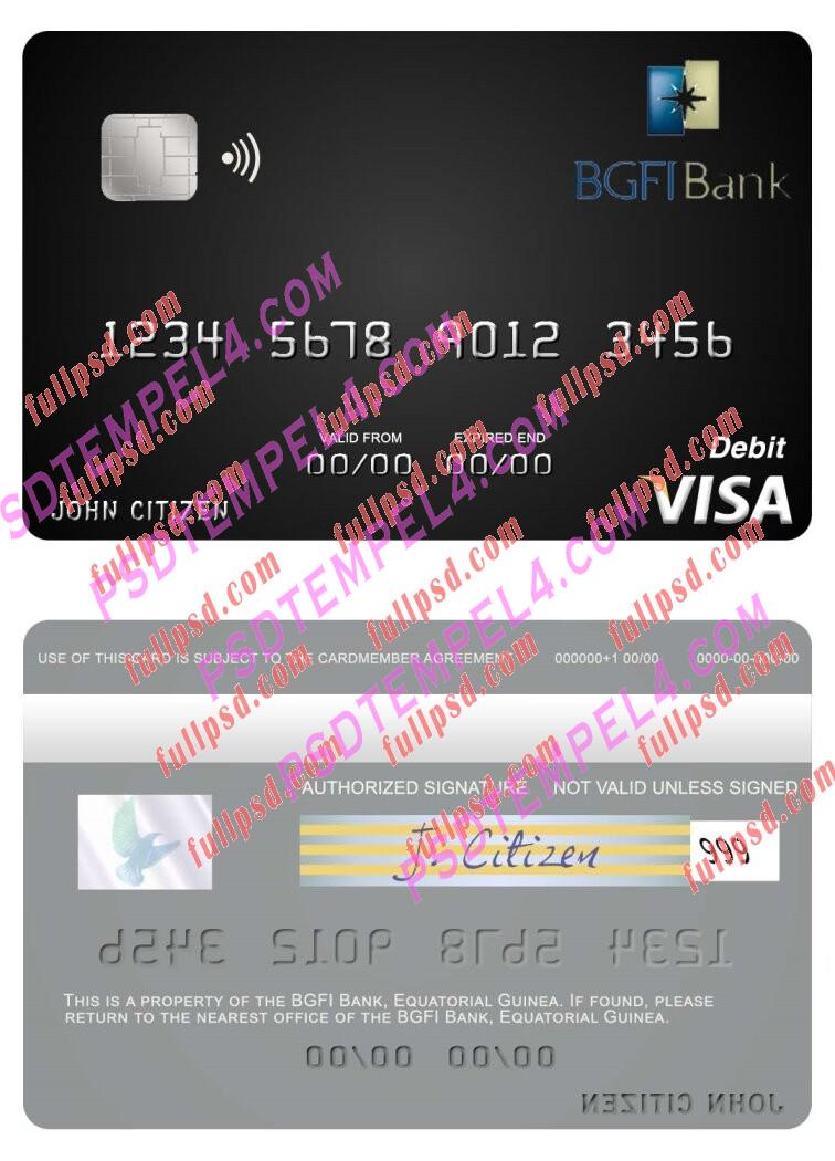 Equatroial Guinea BGFI Bank visa debit card PSD