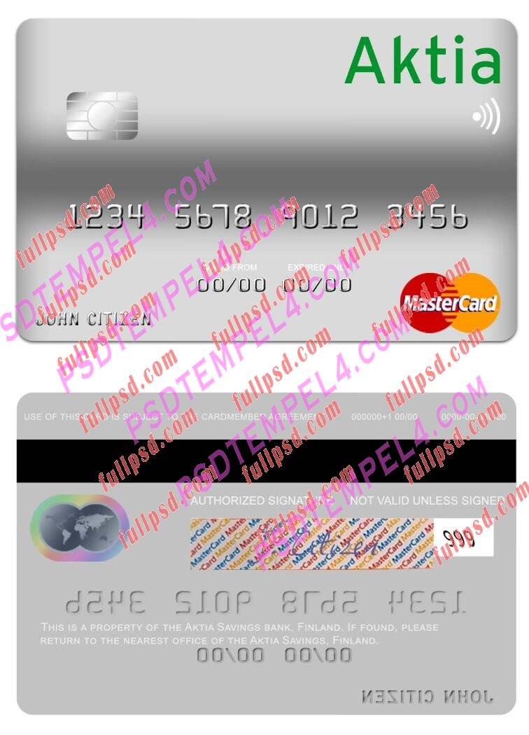 Finland Aktia Savings Bank Mastercard PSD