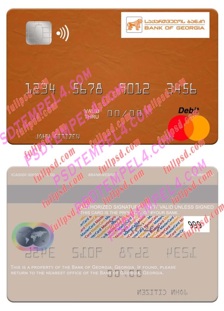 Georgia Bank of Georgia Mastercard PSD